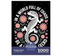 1000 Piece Jigsaw Puzzles for Adults Jigsaw Leopard Gecko in A Chaotic World Puzzle for Adults Anti-Stress Toys For Family Fun Fun Activities at Home 38x26cm/1000pcs
