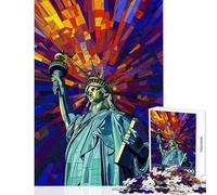 1000 Piece Jigsaw Puzzles for Adults Jigsaw Liberty Picasso Style Art Hands-on Game Enhance Memory Home Decoration Toys Gifts for Friends And Family (50x75cm)