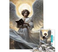 1000 Piece Jigsaw Puzzles for Adults Jigsaw Light of God’s Truth Archangel Uriel Practical Game Toy Intellectual Game Art Work Gifts Birthday Present (Size 38x26cm)