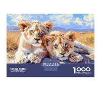1000 Piece Jigsaw Puzzles for Adults Jigsaw Lion Cub Safari Adventure Puzzles for Adults Anti-Stress Toys Presents for Women Fun Activities at Home 70x50cm/1000pcs
