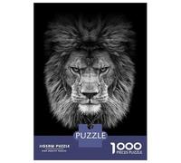 1000 Piece Jigsaw Puzzles for Adults Jigsaw Lion Head Black And White Jigsaw Puzzle Toy Wall Decor But Fun And Humorous Fun at Home Activities, 38x26cm/1000pcs