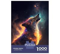 1000 Piece Jigsaw Puzzles for Adults Jigsaw Lone Wolf in Space Jigsaws for Adults Toy Wall Decor Staycation Kill Time Unique Birthday And Xmas Gifts 38x26cm/1000pcs