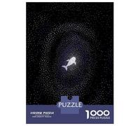 1000 Piece Jigsaw Puzzles for Adults Jigsaw Lonely Whale in The Cosmos Puzzles for Adults Relax Games Birthday Present Christmas Birthday Gifts 38x26cm/1000pcs