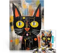 1000 Piece Jigsaw Puzzles for Adults Jigsaw Mad Techno Cat Familienspiel für und Geburtstagsgeschenk, Geschenke52x38cm