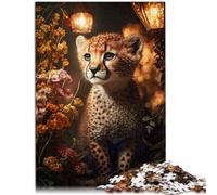 1000 Piece Jigsaw Puzzles for Adults Jigsaw Magic Fantasy Cheetah Cub Educational Puzzle Family Game 26x38cm Birthday Gifts