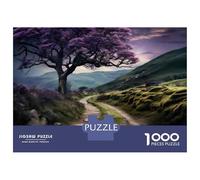 1000 Piece Jigsaw Puzzles for Adults Jigsaw Magic Pathway with Purple Tree Puzzles for Adults Anti-Stress Toys Presents for Women Fun Activities at Home 70x50cm/1000pcs