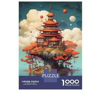 1000 Piece Jigsaw Puzzles for Adults Jigsaw Magical Floating Village Puzzles for Adults Relax Games Birthday Present Christmas Birthday Gifts 52x38cm/1000pcs