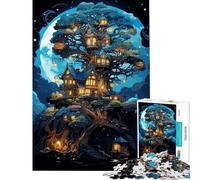 1000 Piece Jigsaw Puzzles for Adults Jigsaw Magical Village in A Tree for Birthday, Chrismas For Family Fun Home Decoration Toys Suitable for Ages 14 And Up (50x75cm)