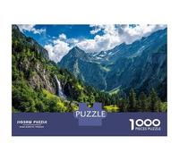 1000 Piece Jigsaw Puzzles for Adults Jigsaw Majestic Mountain Waterfall Landscape Jigsaws for Adults DIY Toys Birthday Present Challenging Game Gifts 52x38cm/1000pcs