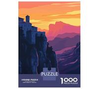 1000 Piece Jigsaw Puzzles for Adults Jigsaw Meteora Monasteries Sunset Puzzles for Adults Fun Games Wall Art Fun at Home Activities, 52x38cm/1000pcs