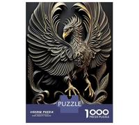 1000 Piece Jigsaw Puzzles for Adults Jigsaw Mighty Golden Phoenix Deco Puzzles for Adults Brain Teaser Game Enhance Memory Fun Activities at Home 38x26cm/1000pcs
