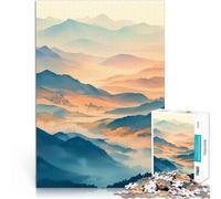 1000 Piece Jigsaw Puzzles for Adults Jigsaw Misty Mountain Landscape Familienaktivität Gutes Geschenk75x50cm