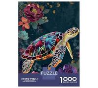 1000 Piece Jigsaw Puzzles for Adults Jigsaw Mixed Media Sea Turtle Puzzles for Adults Toy Wall Decor Perfect Decoration Challenging Game Gifts 38x26cm/1000pcs