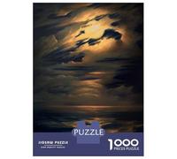 1000 Piece Jigsaw Puzzles for Adults Jigsaw Moon Rise Puzzles for Adults Relax Games Birthday Present Christmas Birthday Gifts 38x26cm/1000pcs