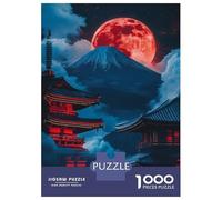 1000 Piece Jigsaw Puzzles for Adults Jigsaw Moonlit Mount Fuji Adult Jigsaw Puzzle Hands-on Game Perfect Decoration Challenging Game Gifts 38x26cm/1000pcs