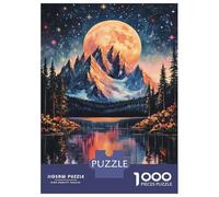 1000 Piece Jigsaw Puzzles for Adults Jigsaw Moonlit Mountain Reflections Puzzle for Adults Anti-Stress Toys For Family Fun Fun Activities at Home 38x26cm/1000pcs