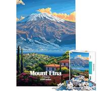 1000 Piece Jigsaw Puzzles for Adults Jigsaw Mount Etna, Italy Jigsaw Puzzle Anti-Stress Toys Improve Memory Christmas Birthday Gifts (Size 38x26cm)