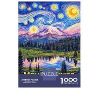 1000 Piece Jigsaw Puzzles for Adults Jigsaw Mount Rainier National Park Starry Night Jigsaw for Adults Relax Games Improve Memory Challenging Game Gifts 70x50cm/1000pcs