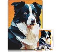 1000 Piece Jigsaw Puzzles for Adults Jigsaw My Dog Border Collie Challenging Game Toys Difficult Challenge Gifts Ideas Size 38x52cm