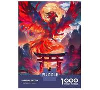 1000 Piece Jigsaw Puzzles for Adults Jigsaw Mystery Phoenix In Torii Jigsaw for Adults Relax Games Improve Memory Challenging Game Gifts 38x26cm/1000pcs