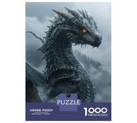 1000 Piece Jigsaw Puzzles for Adults Jigsaw Mystical Black Dragon Jigsaws for Adults DIY Toys Birthday Present Challenging Game Gifts 38x26cm/1000pcs