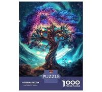 1000 Piece Jigsaw Puzzles for Adults Jigsaw Mystical Tree of Light Jigsaw for Adults Relax Games Improve Memory Challenging Game Gifts 38x26cm/1000pcs