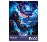 1000 Piece Jigsaw Puzzles for Adults Jigsaw Mystical Waterfall Landscape Teenager Puzzles Relaxing Games Hand Speed Race Christmas Birthday Gifts 70x50cm/1000pcs
