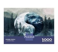 1000 Piece Jigsaw Puzzles for Adults Jigsaw Nature's Harmony Yin Yang Symbol Puzzle for Adults Hands-on Game Analysis And Logic Challenging Game Gifts 52x38cm/1000pcs