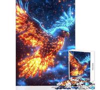 1000 Piece Jigsaw Puzzles for Adults Jigsaw Neon Cyberpunk Eagle Hands-on Game Pattern Assembly Anti-Stress Toys Suitable for Desktop Decoration (50X75cm)