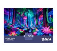 1000 Piece Jigsaw Puzzles for Adults Jigsaw Neon Forest Glow Jigsaws for Adults DIY Toys Birthday Present Challenging Game Gifts 38x26cm/1000pcs