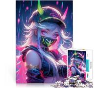 1000 Piece Jigsaw Puzzles for Adults Jigsaw Neon Rebel Lernspiele Heimdekoration mit passendem Poster und Quizblatt52x38cm