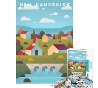 1000 Piece Jigsaw Puzzles for Adults Jigsaw New Hampshire for Educational Game Challenge Toy Practical Game Stress Reliever Funny Gifts (Size 38x52cm)