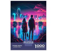 1000 Piece Jigsaw Puzzles for Adults Jigsaw Night Life Couple Lovers Teenager Puzzles Relaxing Games Hand Speed Race Christmas Birthday Gifts 70x50cm/1000pcs