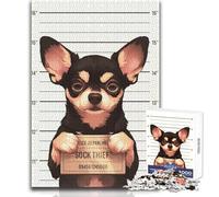 1000 Piece Jigsaw Puzzles for Adults Jigsaw No Regrets - A Toy Terrier Dog's Mugshot Ideal for Quiet Relaxing Moments Clean Uniform Cut Leisure Toy Size 50x75cm