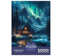 1000 Piece Jigsaw Puzzles for Adults Jigsaw Nordic Nature Aurora Night Adult Jigsaw Puzzle Toy Wall Decor A Work of Art Fun Activities at Home 52x38cm/1000pcs