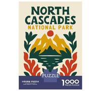 1000 Piece Jigsaw Puzzles for Adults Jigsaw North Cascades National Park Illustration Puzzles for Adults Toy Wall Decor Perfect Decoration Challenging Game Gifts 38x26cm/1000pcs