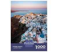 1000 Piece Jigsaw Puzzles for Adults Jigsaw Oia Santorini Aerial View Jigsaws for Adults Toy Wall Decor Staycation Kill Time Unique Birthday And Xmas Gifts 38x26cm/1000pcs