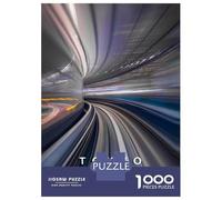 1000 Piece Jigsaw Puzzles for Adults Jigsaw On The Train Puzzles for Adults Brain Teaser Game Enhance Memory Fun Activities at Home 38x26cm/1000pcs