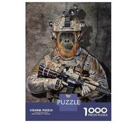 1000 Piece Jigsaw Puzzles for Adults Jigsaw Orangutan Elite Soldier Teenager Puzzles Relaxing Games Hand Speed Race Christmas Birthday Gifts 70x50cm/1000pcs