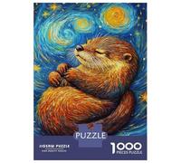 1000 Piece Jigsaw Puzzles for Adults Jigsaw Otter's Starry Dream Jigsaws for Adults DIY Toys Birthday Present Challenging Game Gifts 70x50cm/1000pcs