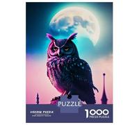1000 Piece Jigsaw Puzzles for Adults Jigsaw Paint Owl on Cloud Puzzles for Adults Relax Games Birthday Present Christmas Birthday Gifts 70x50cm/1000pcs