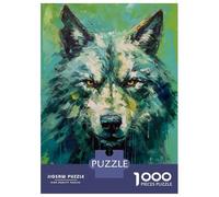 1000 Piece Jigsaw Puzzles for Adults Jigsaw Palette Wolf Painting Puzzles for Adults Relax Games Birthday Present Christmas Birthday Gifts 38x26cm/1000pcs