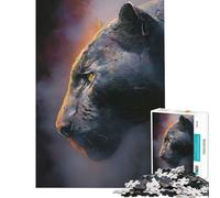 1000 Piece Jigsaw Puzzles for Adults Jigsaw Panther of The Night Soul for Educational Game Challenge Toy Practical Game Stress Reliever Funny Gifts (Size 38x52cm)