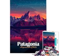 1000 Piece Jigsaw Puzzles for Adults Jigsaw Patagonia Landscape at Sunset Hands-on Game Learning Educational Toys Birthday Gifts for The Whole Family (Size 38x52cm)