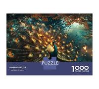 1000 Piece Jigsaw Puzzles for Adults Jigsaw Peacock Feathers Nature Artwork Jigsaw for Adults Family Games Birthday Present Unique Birthday And Xmas Gifts 38x26cm/1000pcs