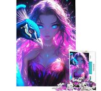 1000 Piece Jigsaw Puzzles for Adults Jigsaw Peacock Glow Help The Brain Exercise Precision Cutting Impossible Game Suitable for Ages 14 And Up (38x52cm)