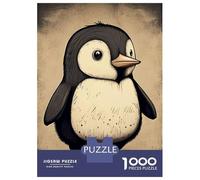1000 Piece Jigsaw Puzzles for Adults Jigsaw Penguin Cartoon Animal Puzzles for Adults Brain Teaser Game Enhance Memory Fun Activities at Home 38x26cm/1000pcs