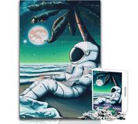1000 Piece Jigsaw Puzzles for Adults Jigsaw Pensive Astronaut Ideal for Quiet Relaxing Moments Clean Uniform Cut Leisure Toy Size 50x75cm