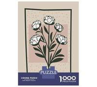 1000 Piece Jigsaw Puzzles for Adults Jigsaw Peony Floral Mid Century Puzzle for Adults Anti-Stress Toys For Family Fun Fun Activities at Home 70x50cm/1000pcs