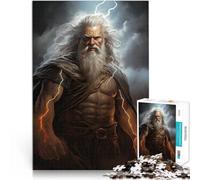 1000 Piece Jigsaw Puzzles for Adults Jigsaw Perun Slavic Art Made of wood，Suitable for ages 14 and up Parent-child interaction Family Games Christmas Birthday Gifts 。size：50x75cm